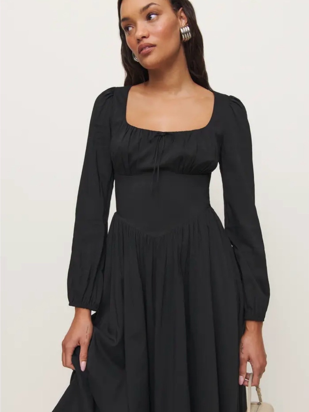 Reformation Oria Dress in Black Size 6